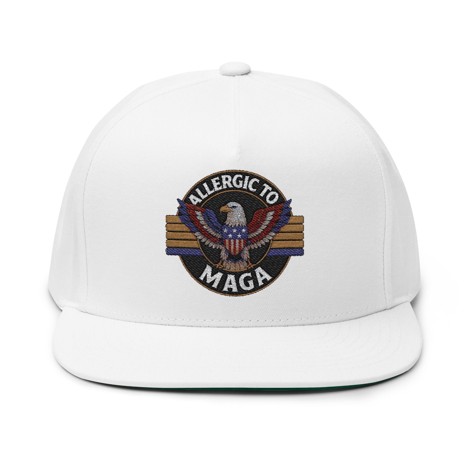 Allergic to Maga Embroidery Hat Anti Trump FDT