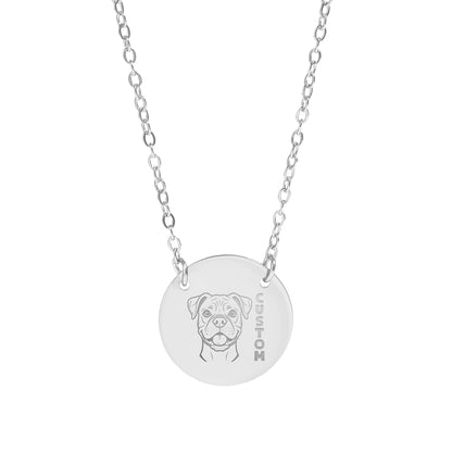 Dog Portrait Design for Custom or Personalized Necklace