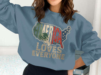 USA Map Graphic America's Love Everyone product type
