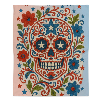 Vibrant Multicolored Sugar Skull Tapestry Decorative product