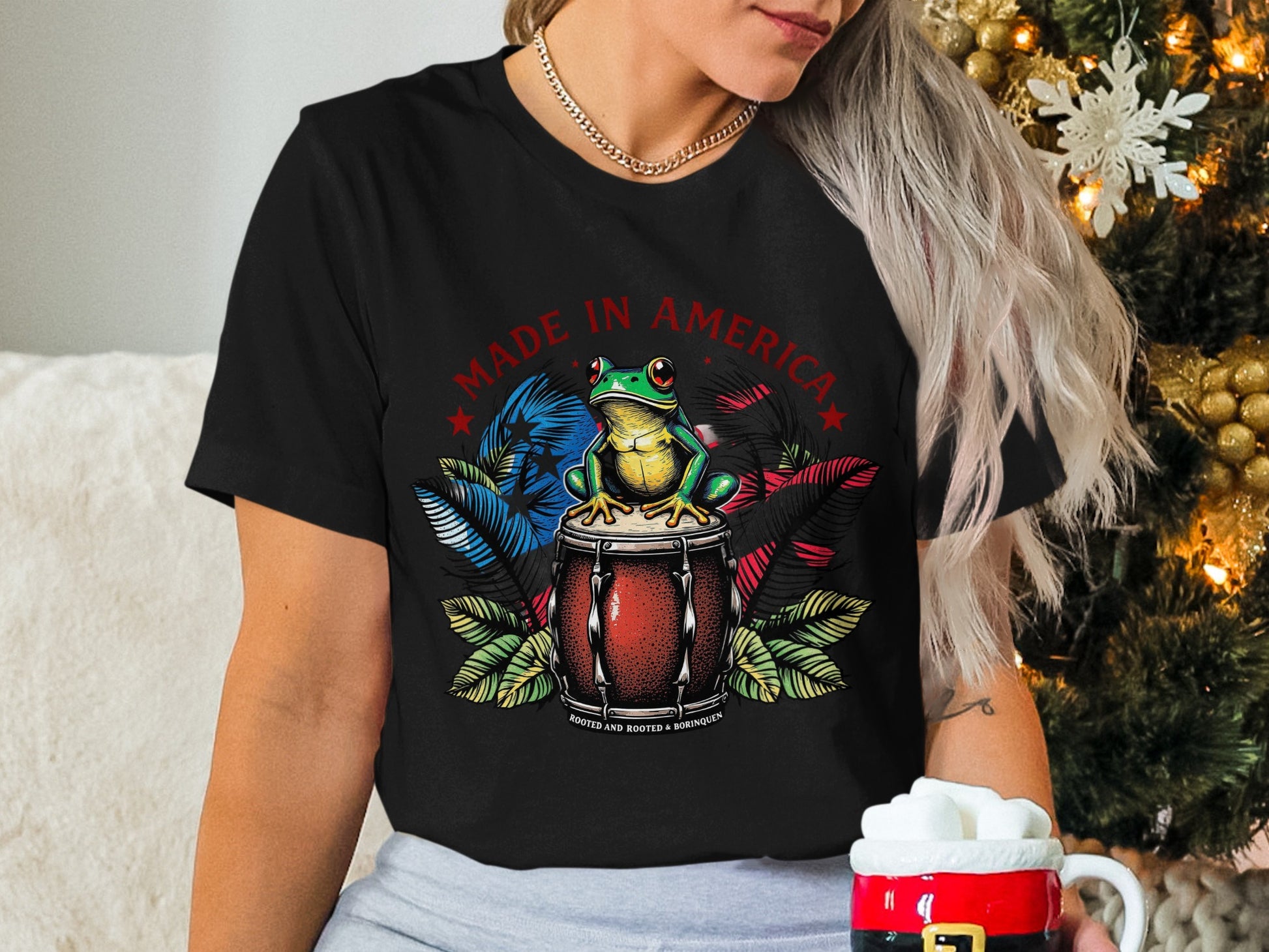 Made in America Frog Drum Graphic T-shirt