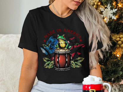 Made in America Frog Drum Graphic T-shirt