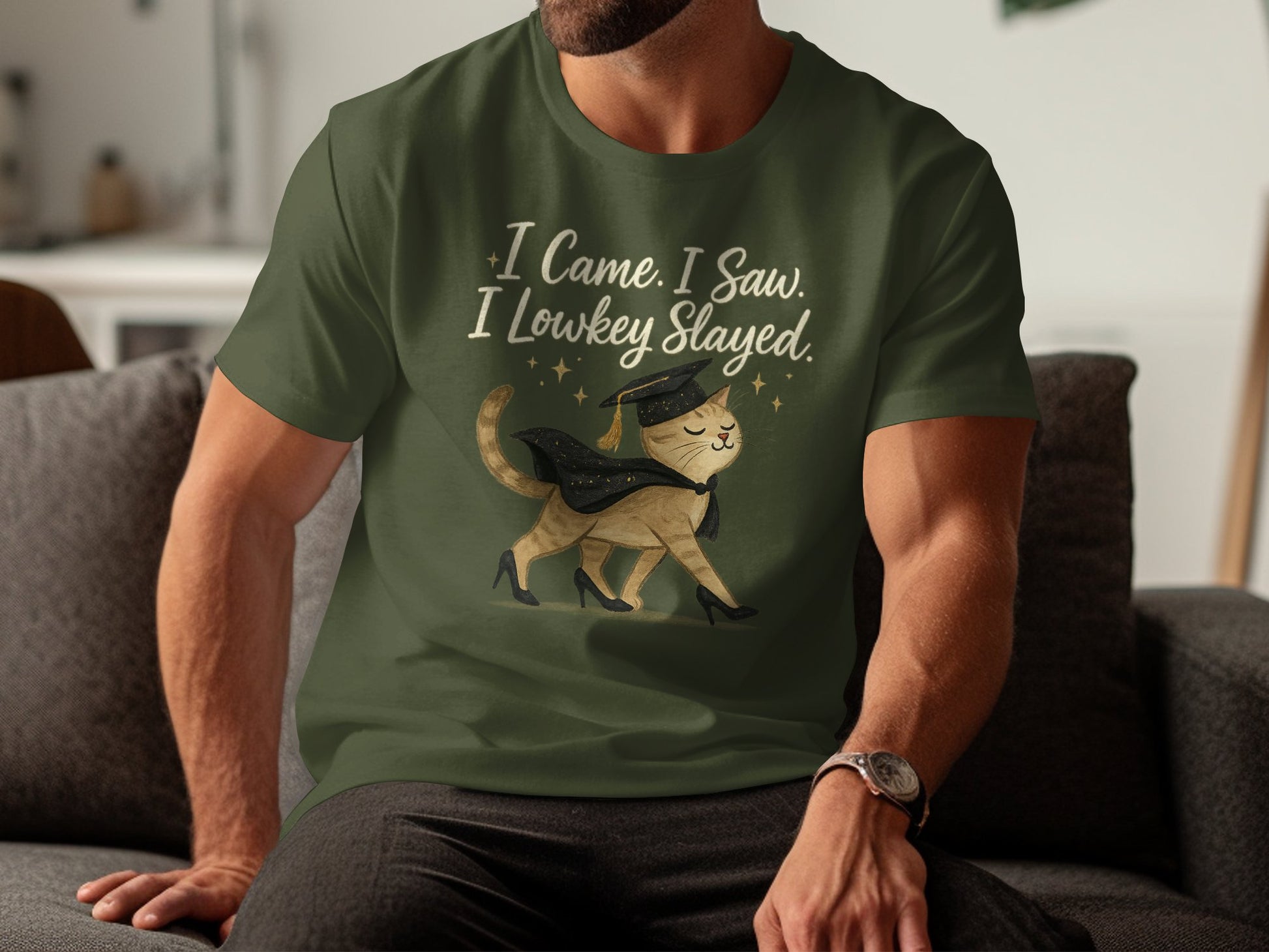 I Came I Saw I Lowkey Slayed Cat Lover T-shirt product