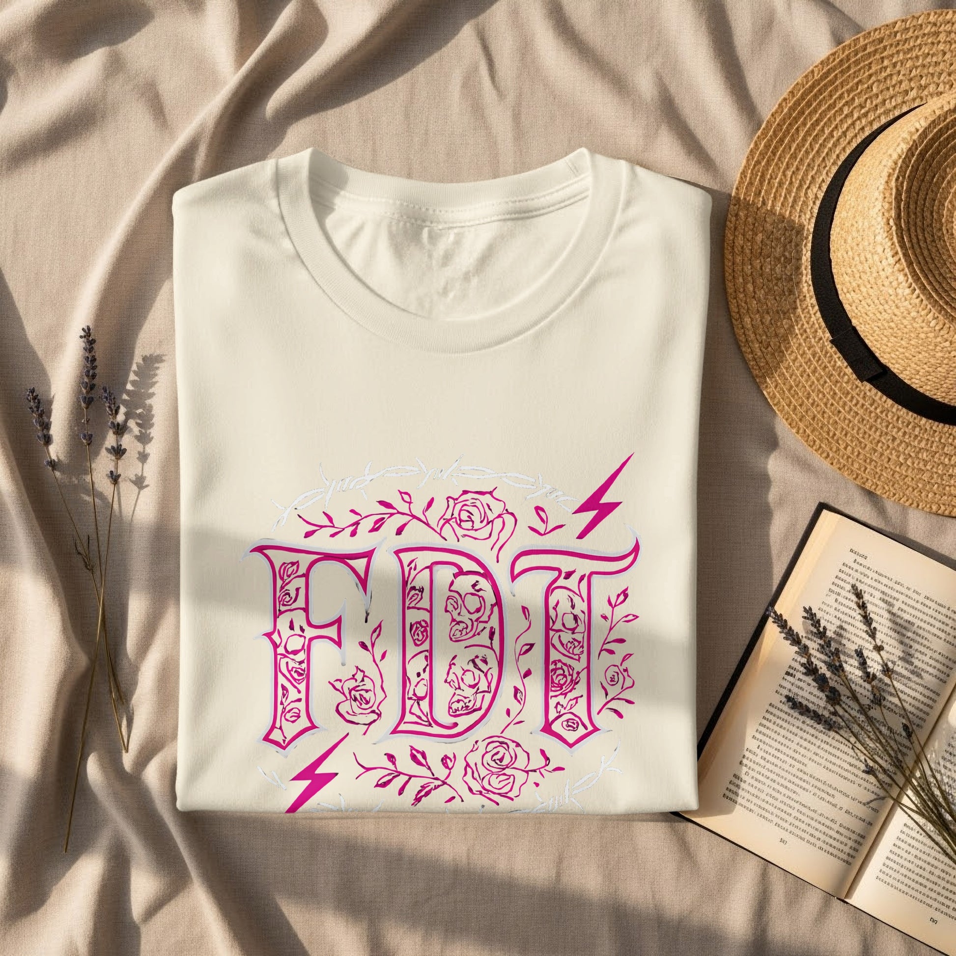 Vibrant FDT Floral Graphic Unisex White T-shirt product