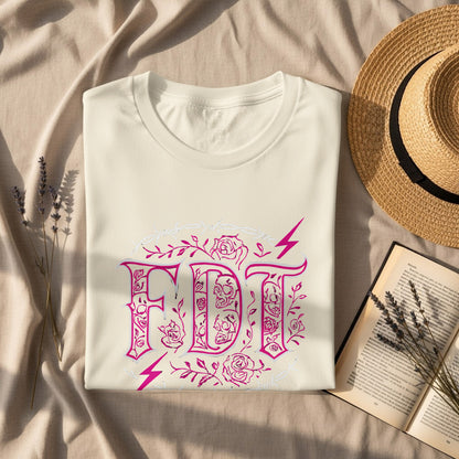 Vibrant FDT Floral Graphic Unisex White T-shirt product