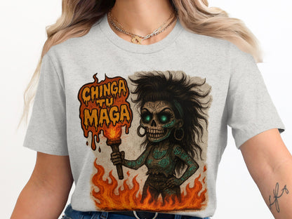 Chinga Tu Maga Skull Graphic T-shirt product