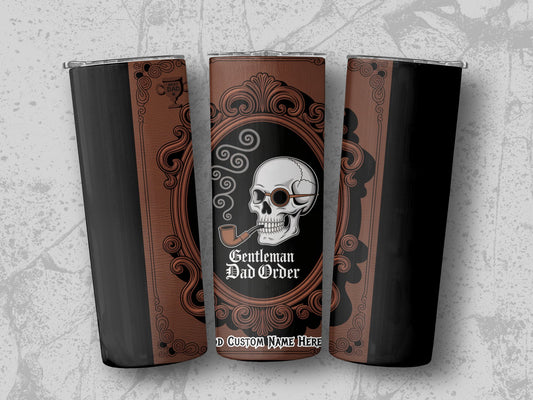 Gentleman Dad Order Skull Design Tumbler product