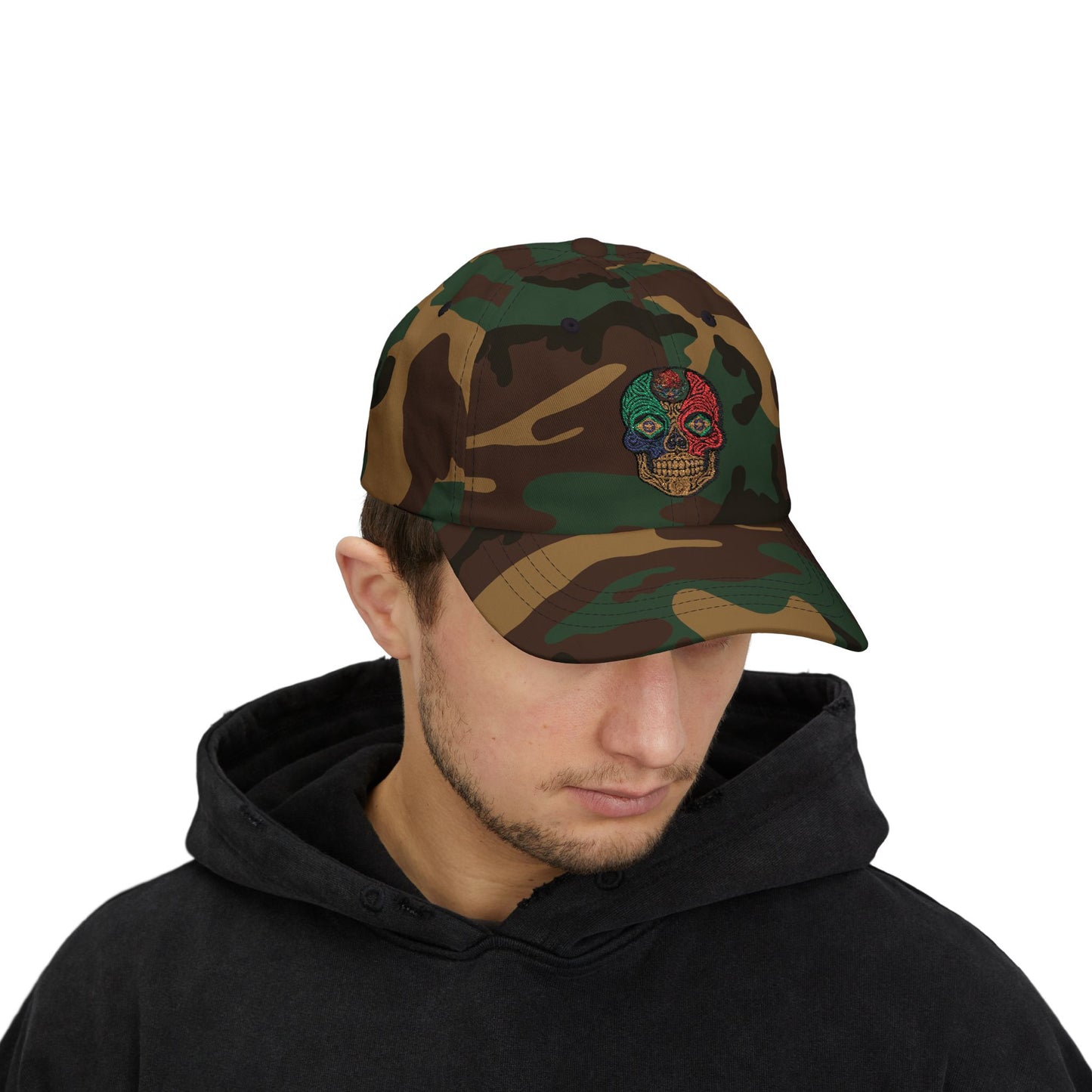 Colorful Skull Dad Cap, Casual Hat, Unique Headwear, Gift for Him, Summer Accessory, Festival Look