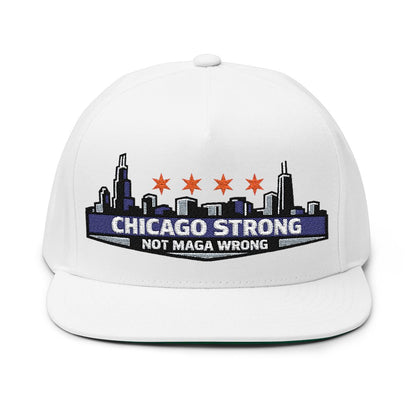 Chicago Strong Not MAGA Wrong Custom Cap