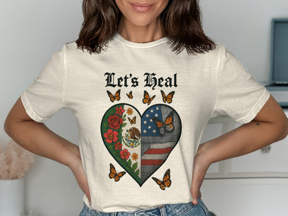Let's Heal Heart and Butterflies Women's T-Shirt Product