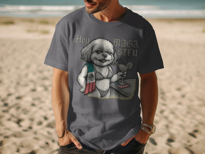 Hey Maga Stu Dog Cartoon Graphic T-Shirt product