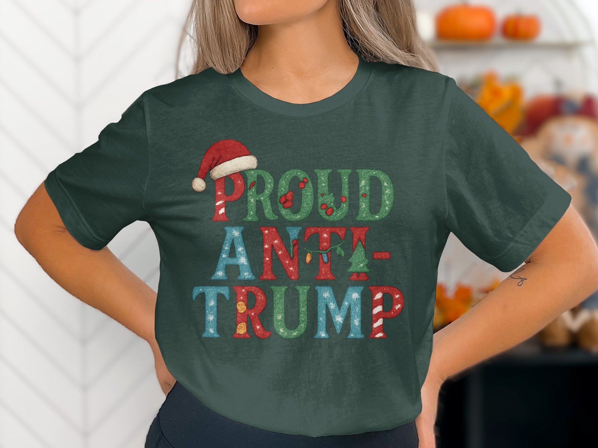 Proud Anti Trump Christmas Themed T-Shirt