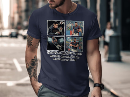 Graphic T-shirt with Comic Strip Design