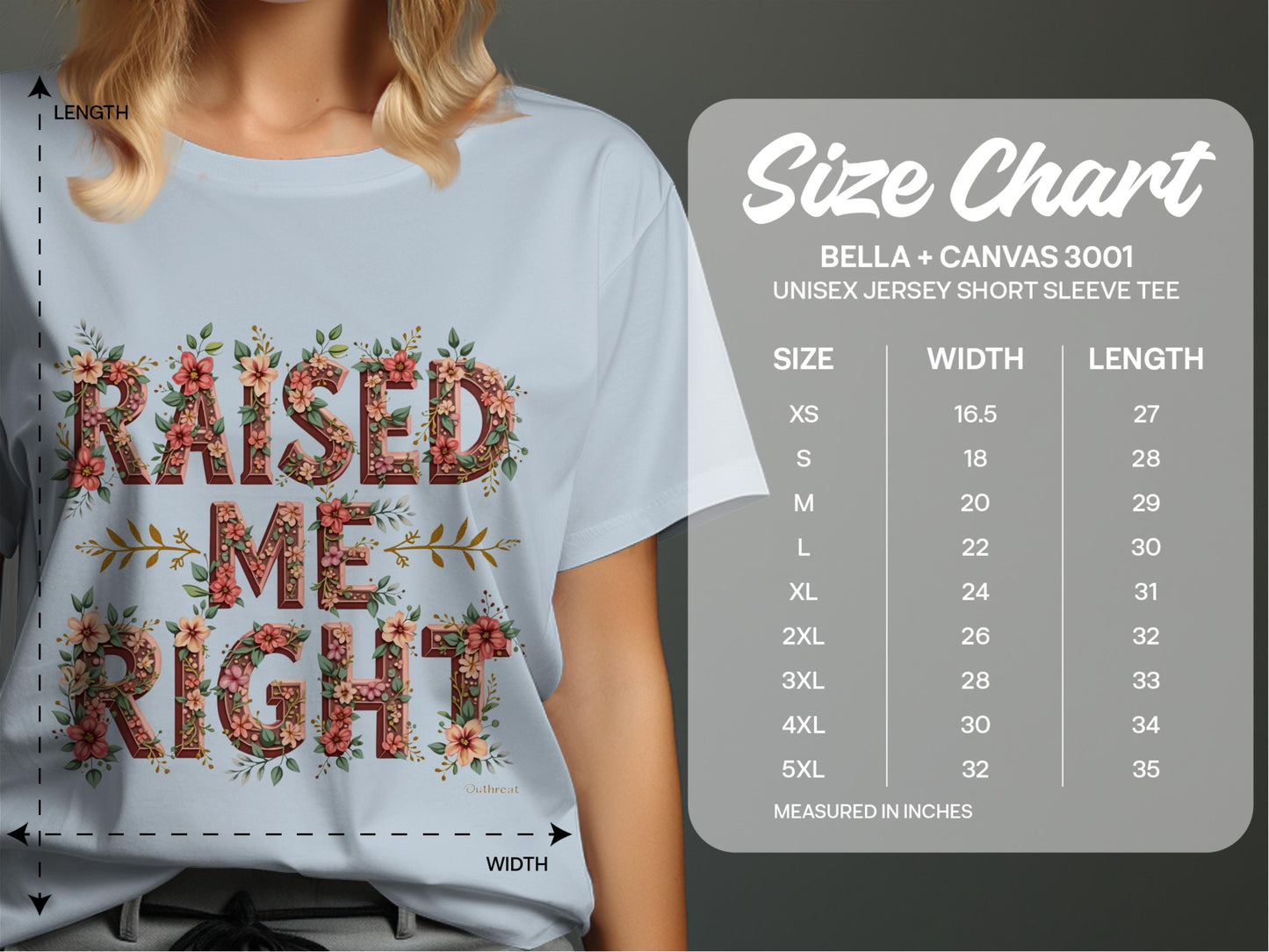 Raised Me Right Floral Graphic Tee Shirt product type