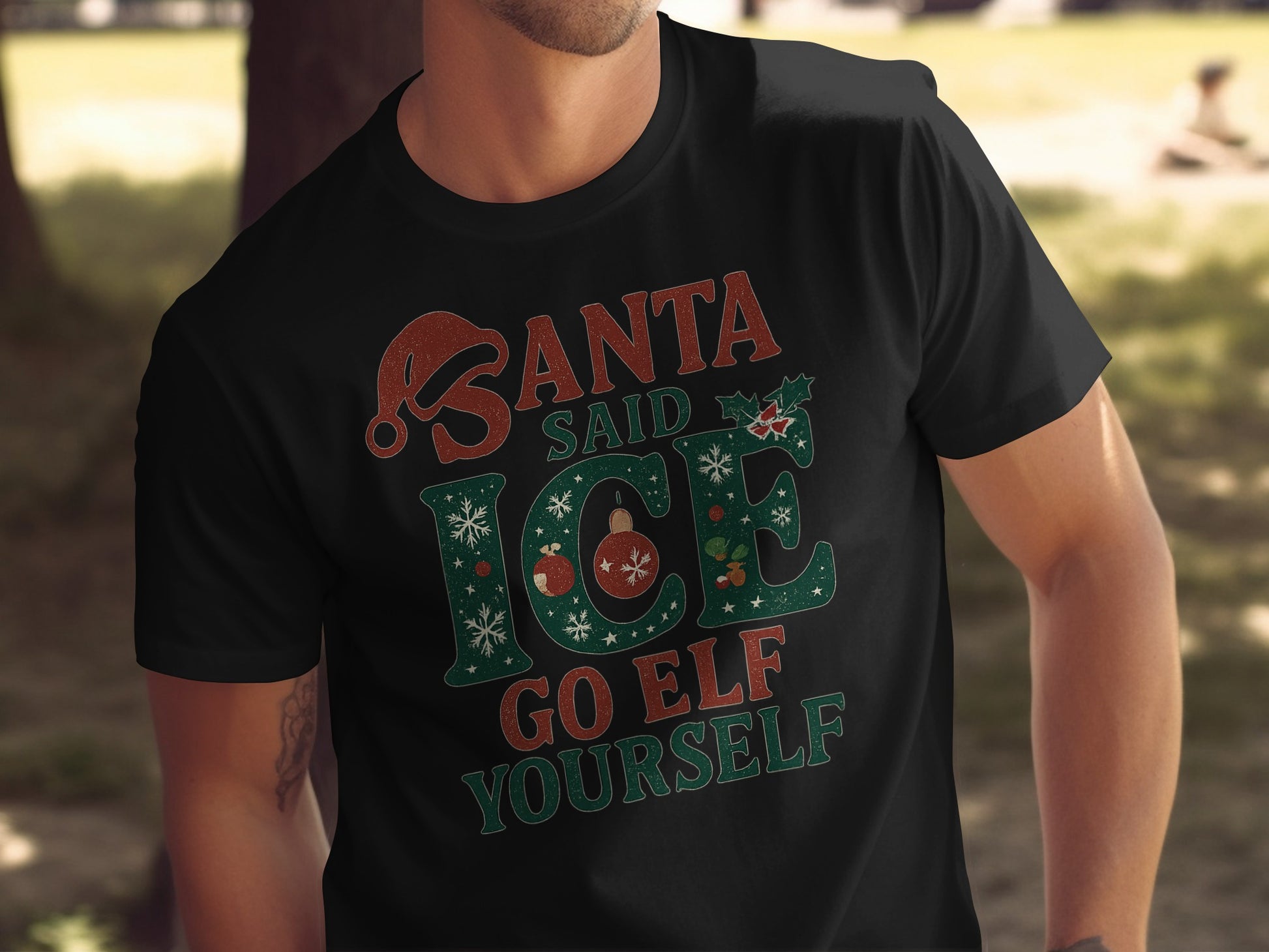 Santa Said Ice Go Elf Yourself Graphic T Shirt