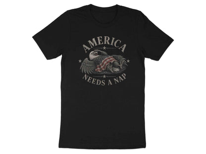 America Needs A Nap" Eagle Graphic T-Shirt