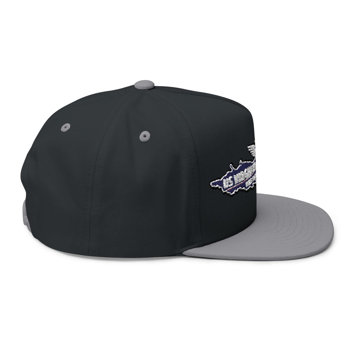 Stylish Two-Tone Snapback Cap with Embroidered Design