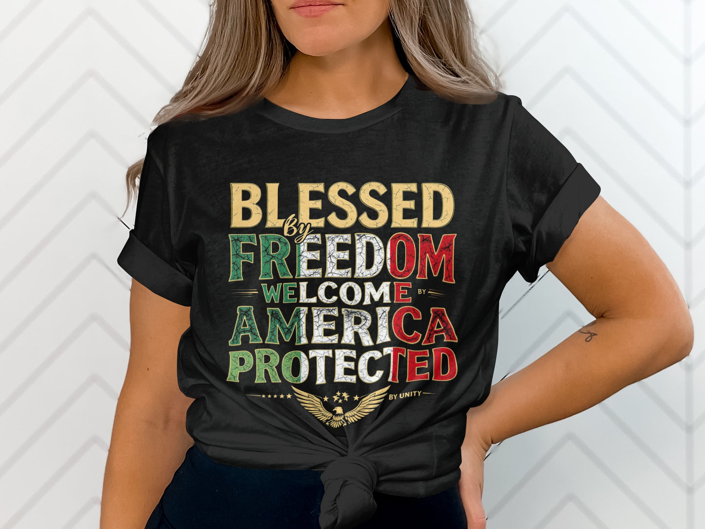 Blessed By Freedom Welcome America Protected product type