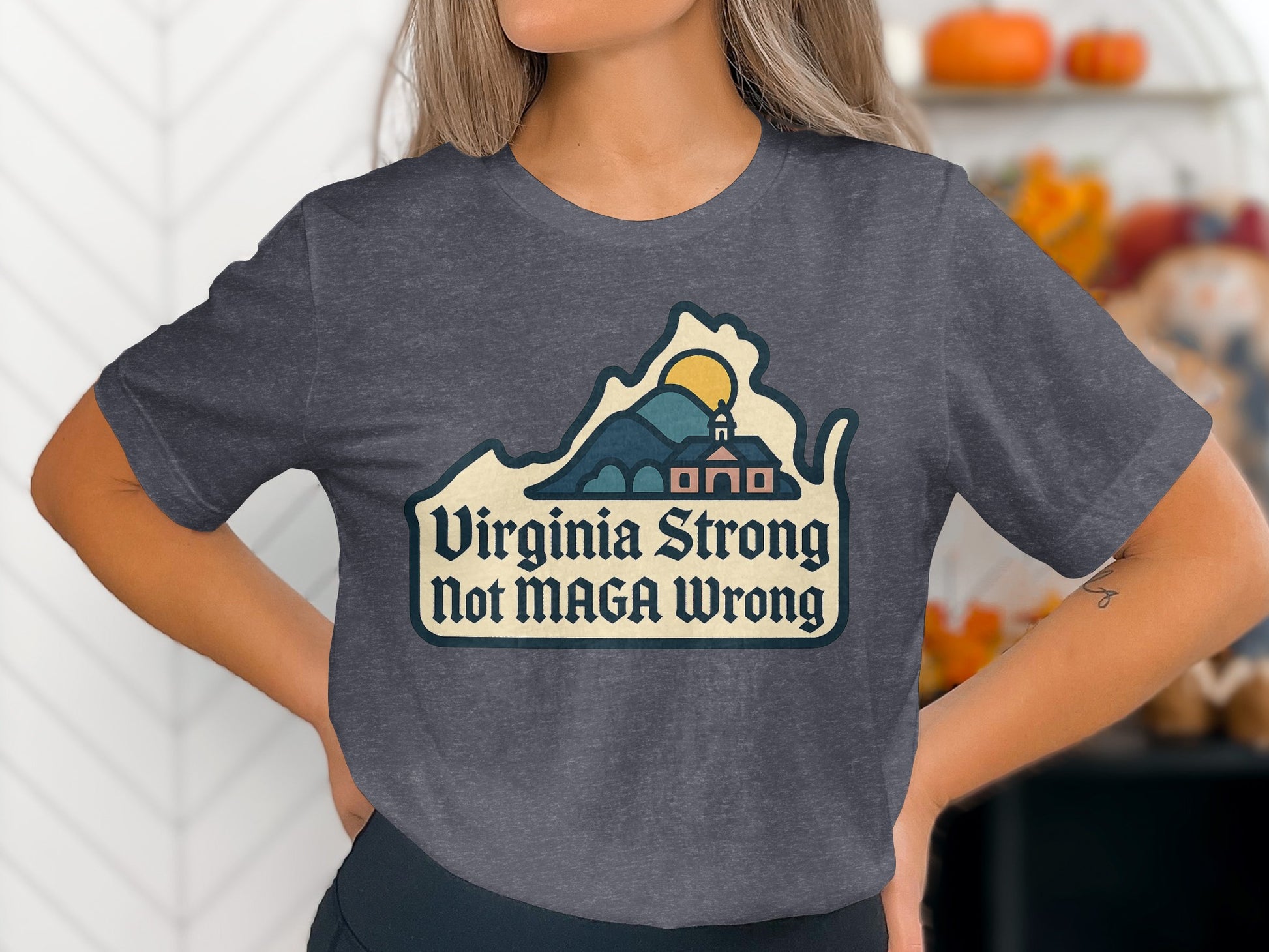 Virginia Strong Not MAGA Wrong Graphic T-Shirt product