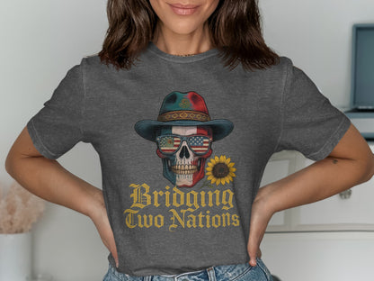 Bridging Two Nations Skull Design Shirt product
