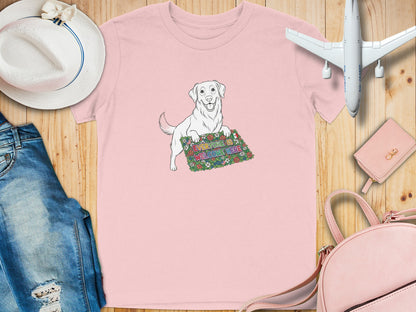 Welcome Home Cute Puppy Graphic Cotton T-Shirt