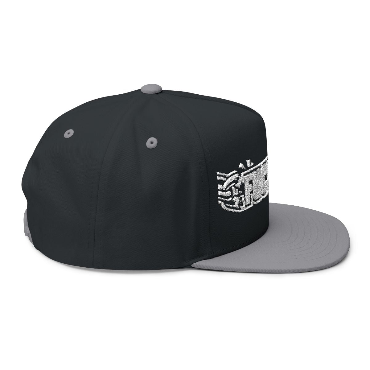 Stylish Two-Tone Hat with Embroidered Logo Snapback Cap