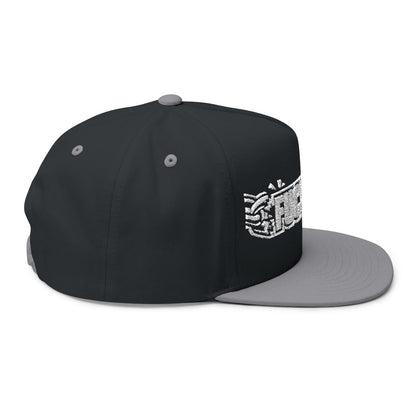 Stylish Two-Tone Hat with Embroidered Logo Snapback Cap