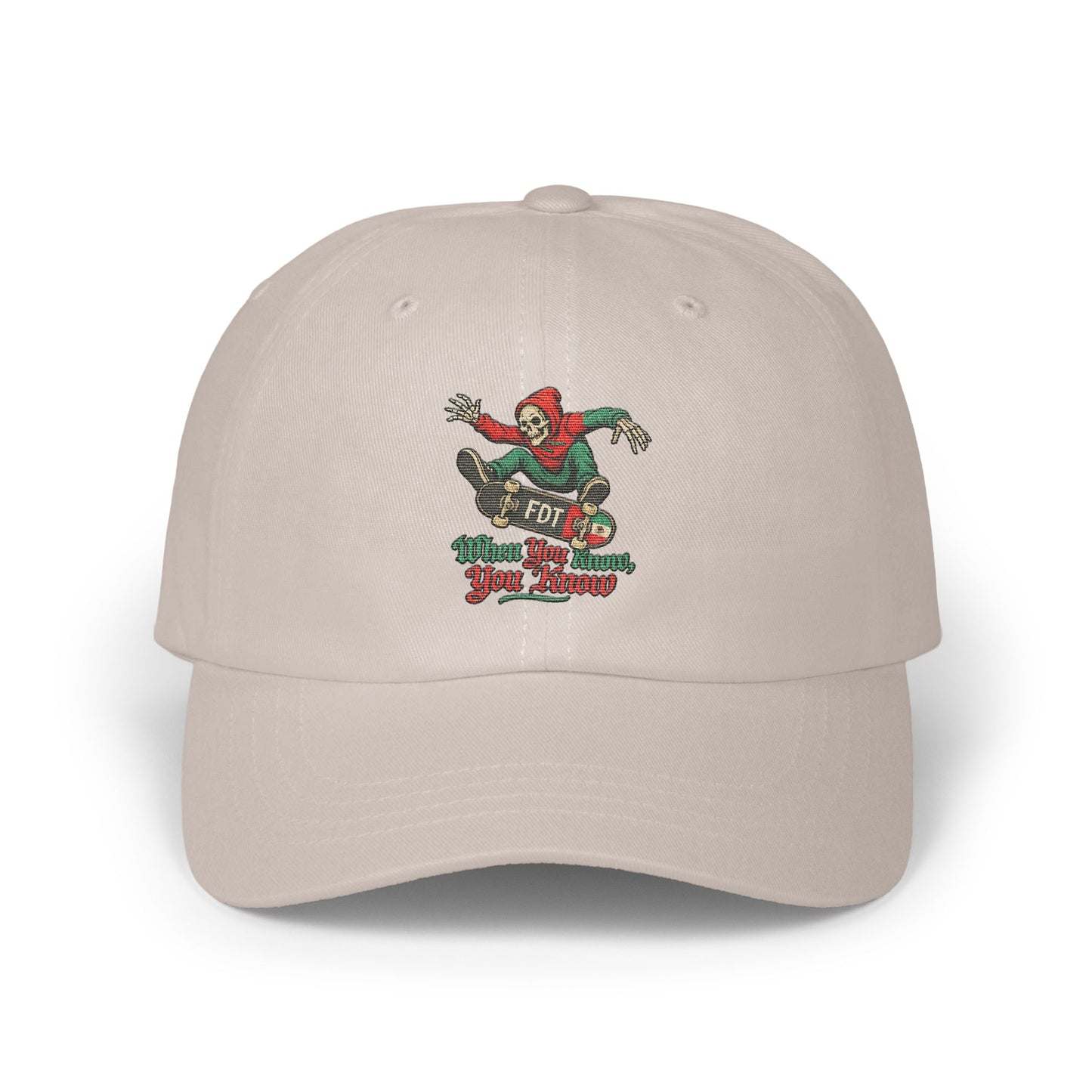 Skateboard Skeleton Graphic Embroidered Cap product