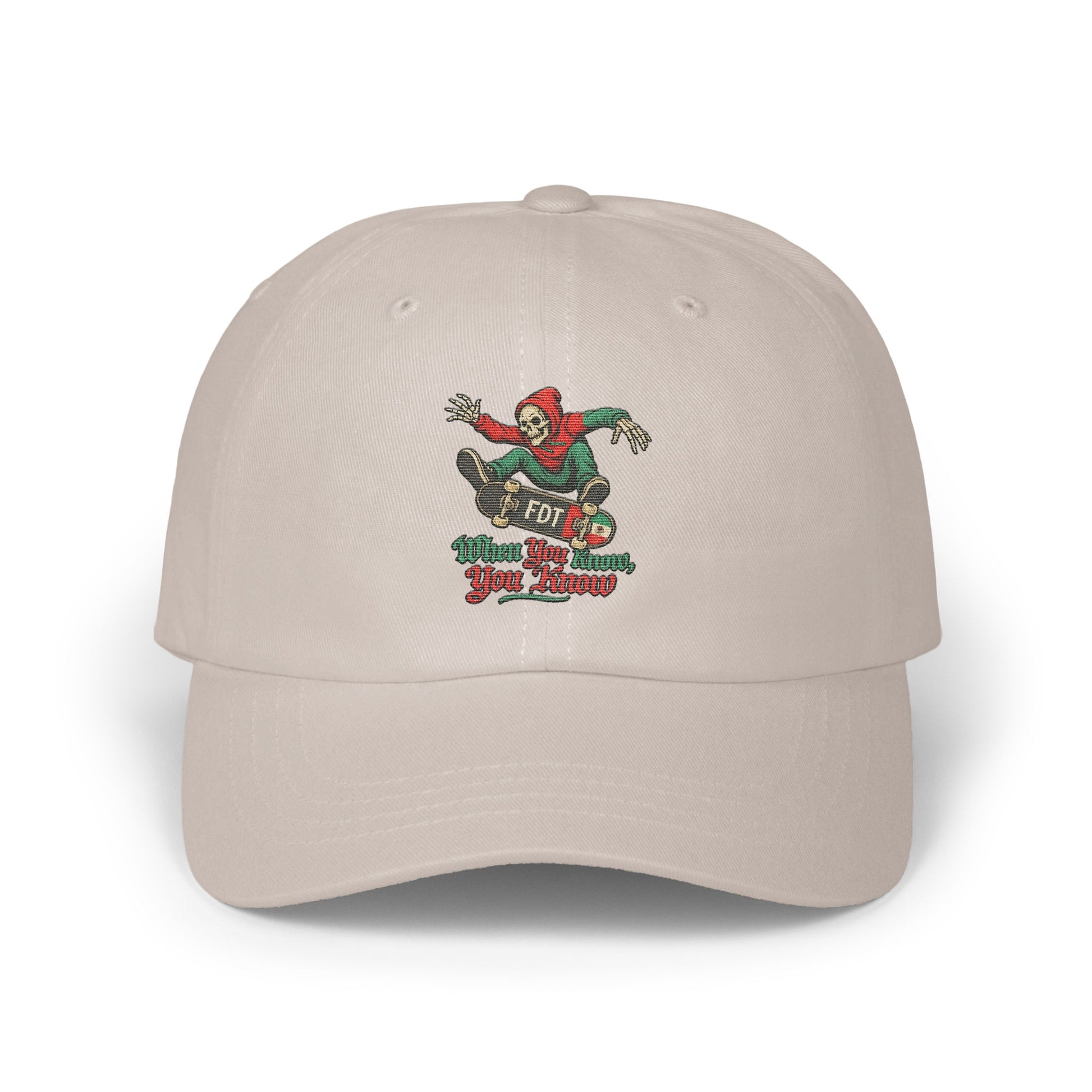 Skateboard Skeleton Graphic Embroidered Cap product