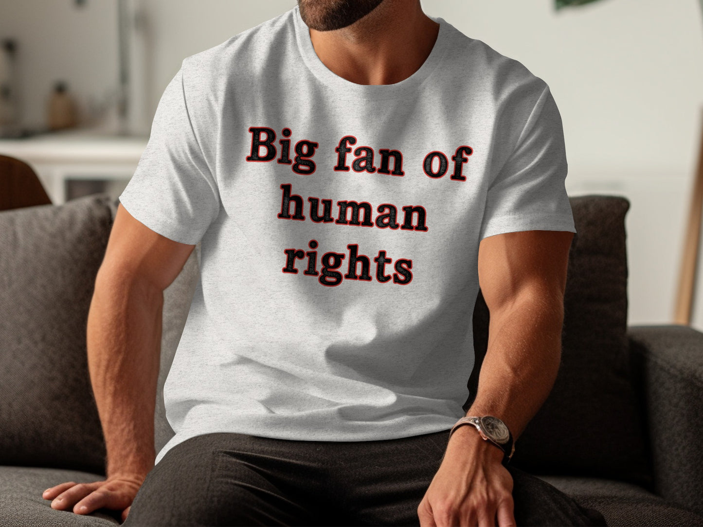 Big fan of human rights graphic tee product