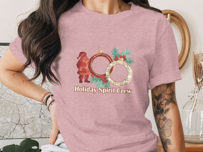 Holiday Spirit Crew Festive Christmas Shirt