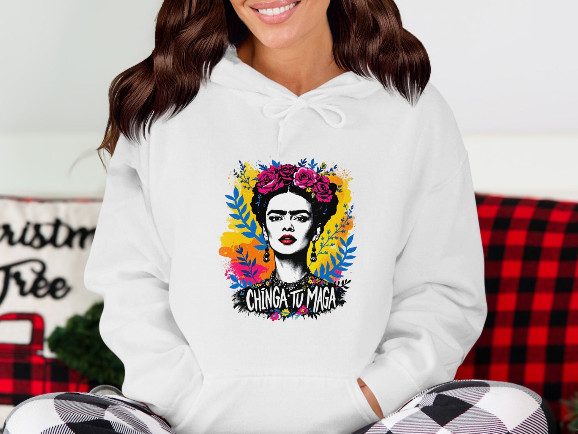 Frida Kahlo Graphic Chinga Tu Maga Hoodie product