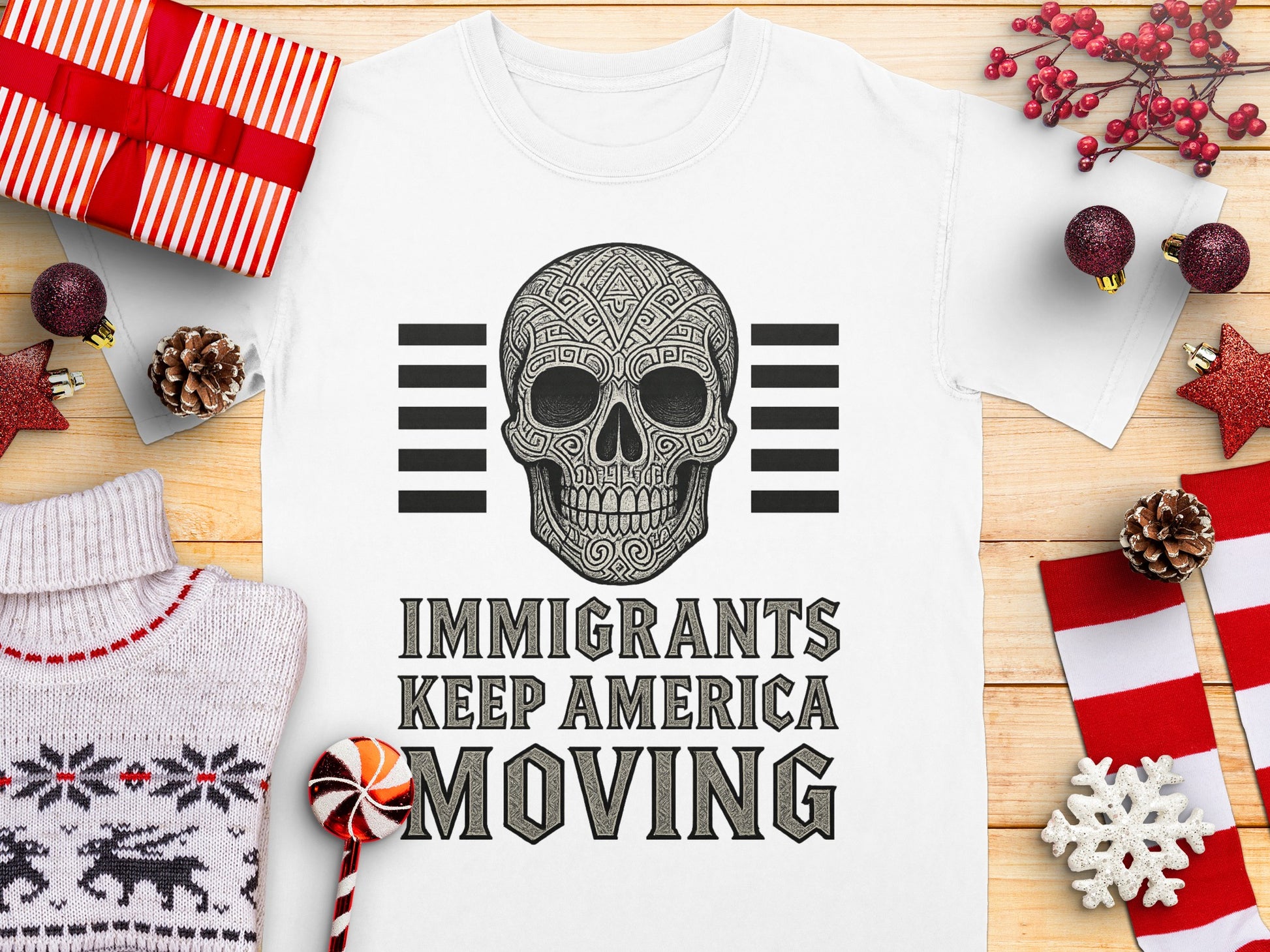 Immigrants Keep America Moving Graphic T-shirt