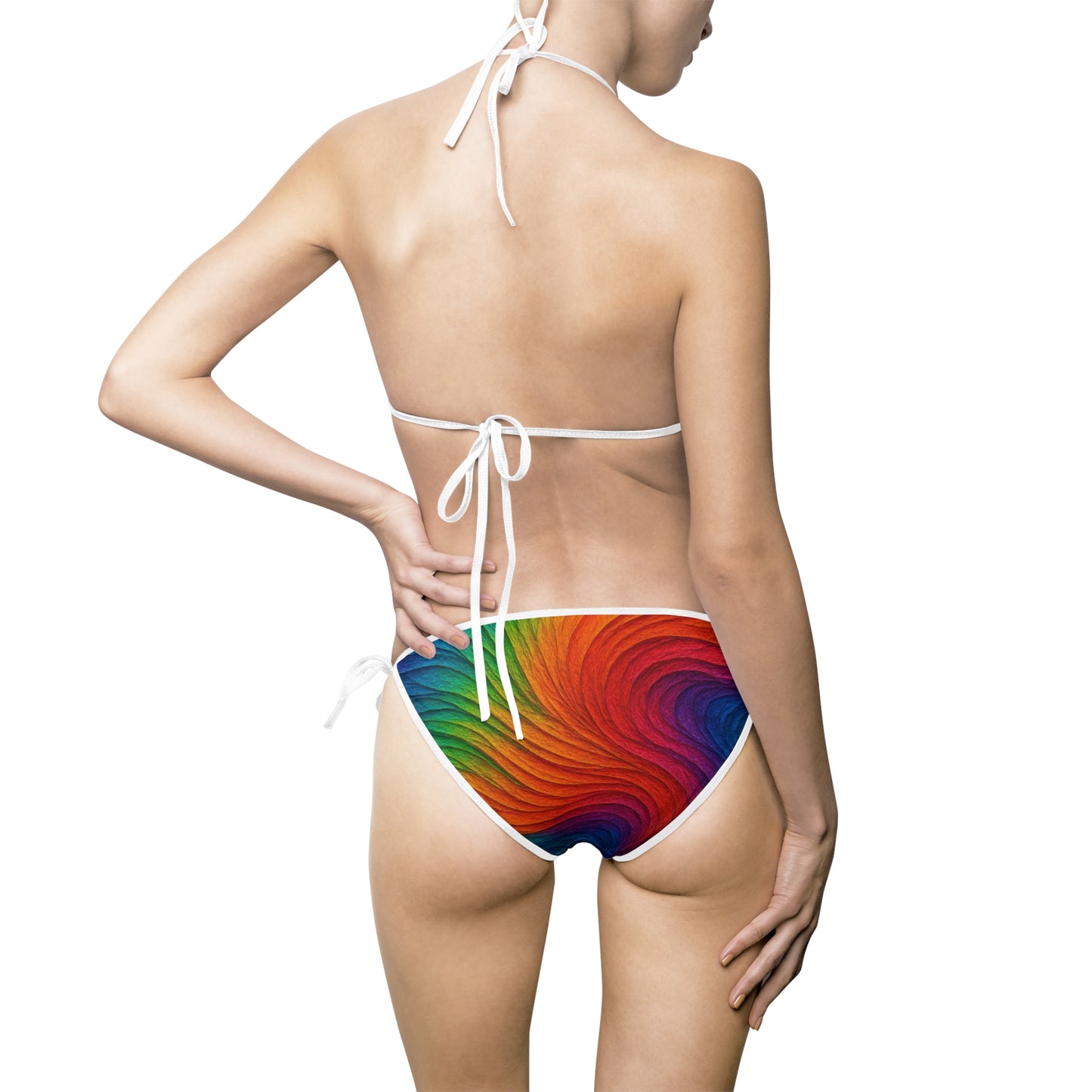 Pride Rainbow Women's Bikini Swimsuit, Gay Pride Swimwear, LGBTQ Beachwear, Summer Pool Party Outfit, Celebrate Love