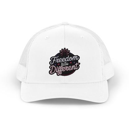 Freedom Hits Different Snapback Trucker Cap - Stylish Sportswear for Summer Activities