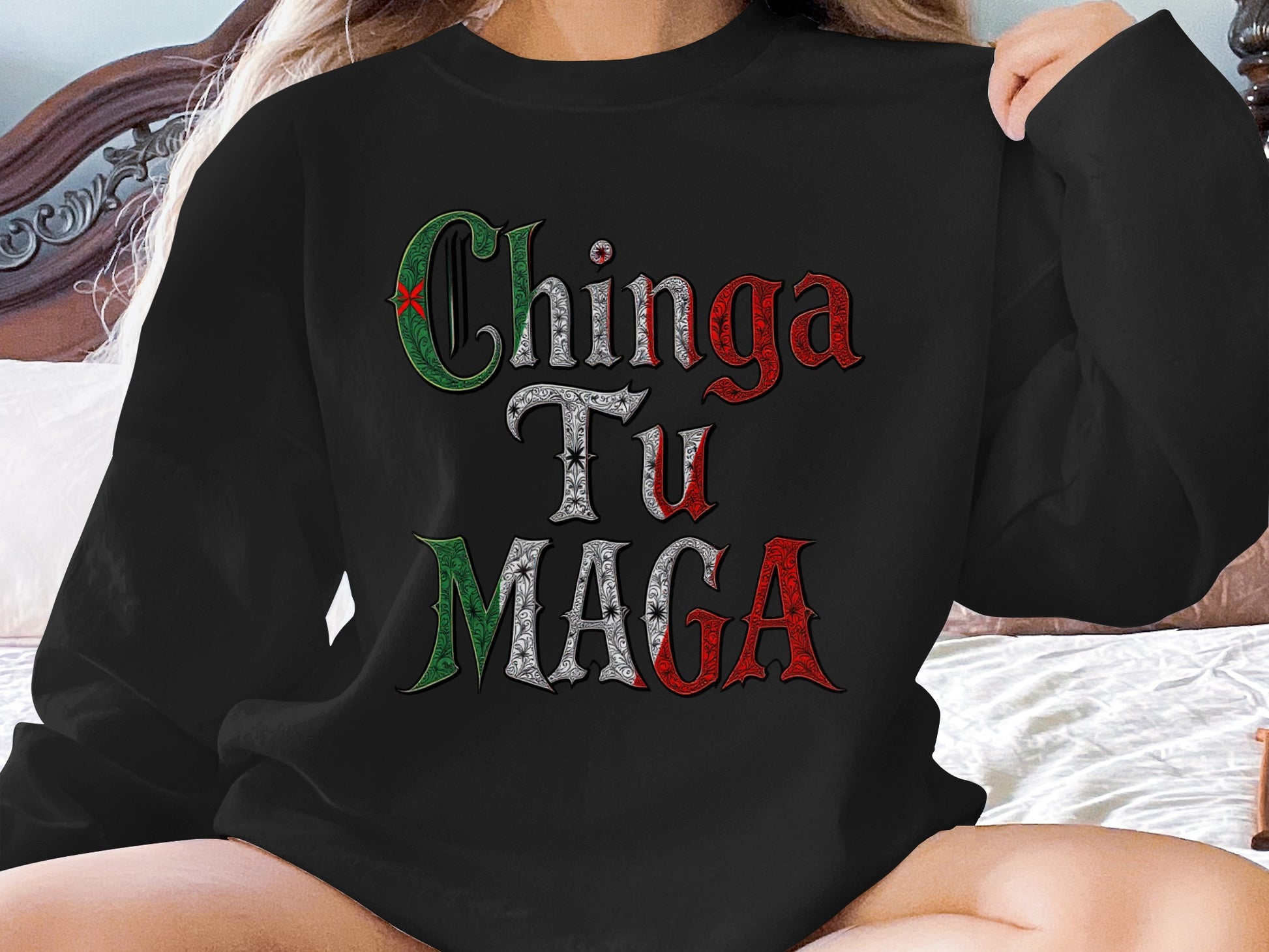 Chinga Tu Maga Graphic Long Sleeve Top product