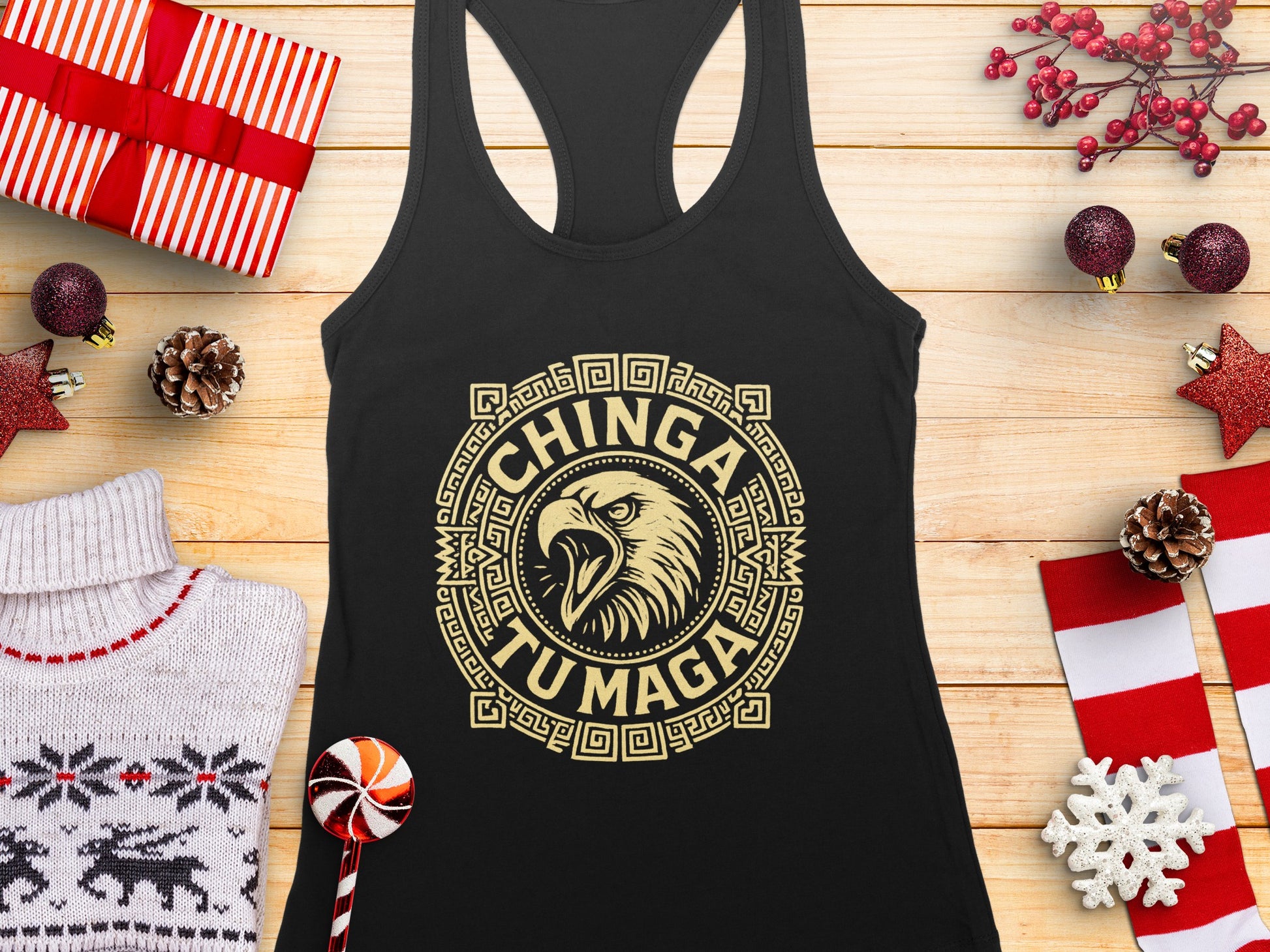 Chinga Tu Magi Eagle Design Women's Tank Top
