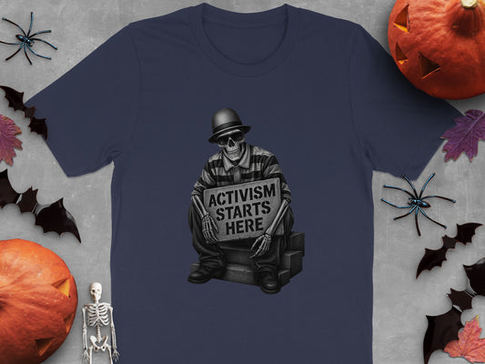 Halloween Skeleton Activism Starts Here T-Shirt product type