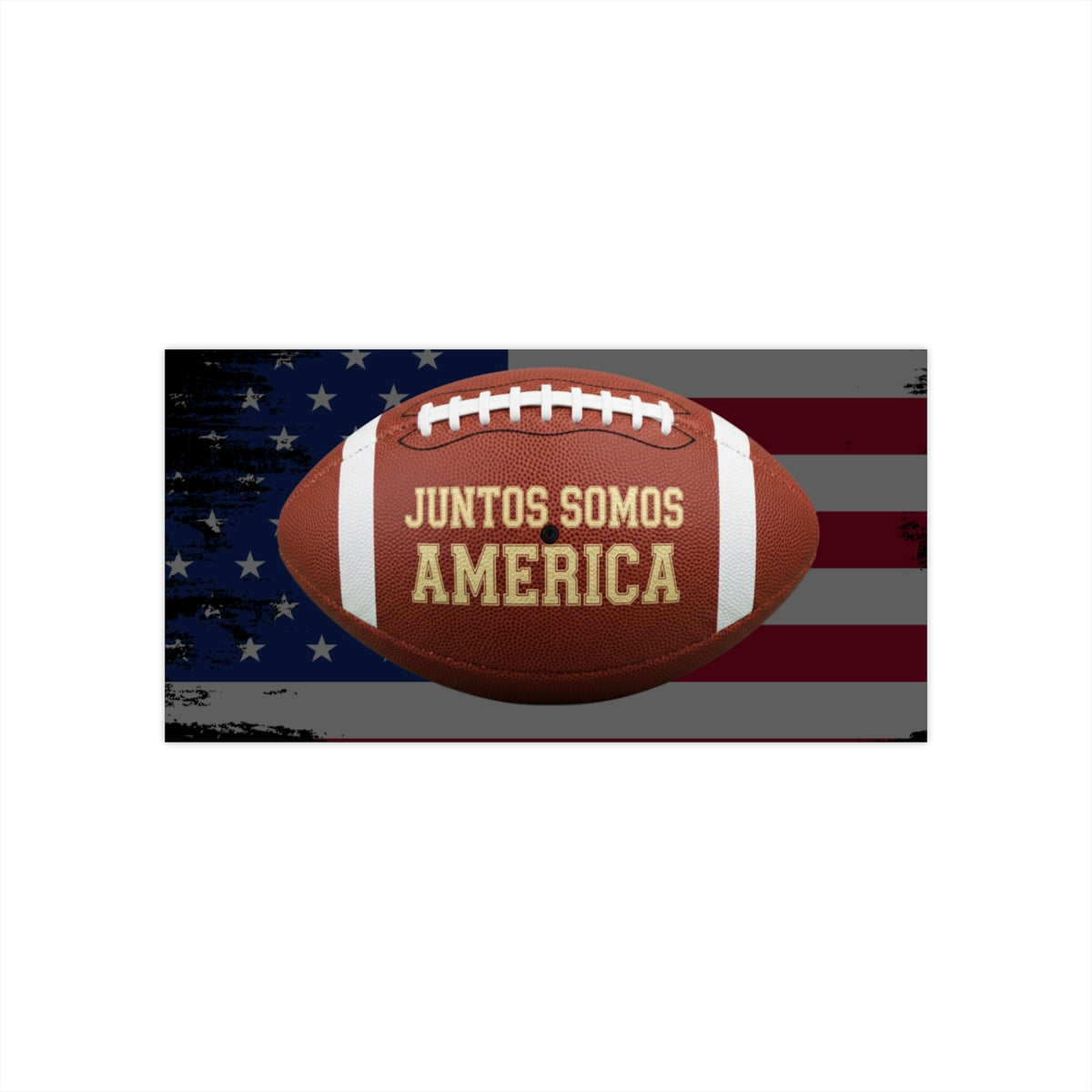 Juntos Somos America Football with American Flag Design