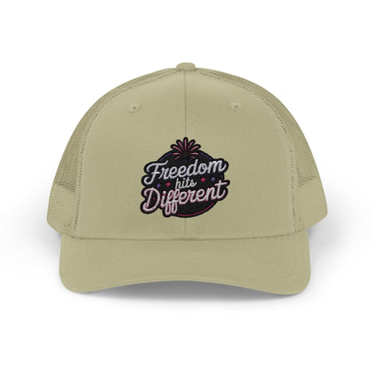 Freedom Hits Different Snapback Trucker Cap - Stylish Sportswear for Summer Activities