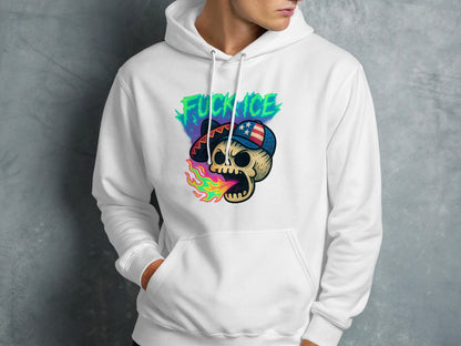 Bold Graphic Hoodie with Eye-Catching Skull Design product