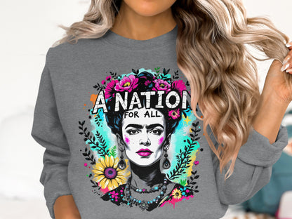 A Nation For All Frida Kahlo Graphic Shirt