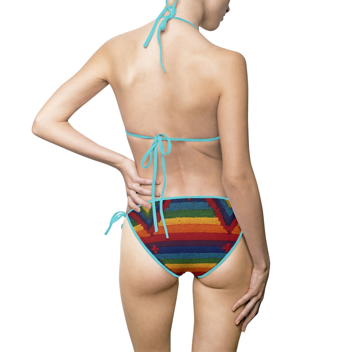 Pride Vibrant Women's Bikini Swimsuit, Summer Swimwear, Pool Party Attire, Beach Vacation Outfit, Festival Swim Set