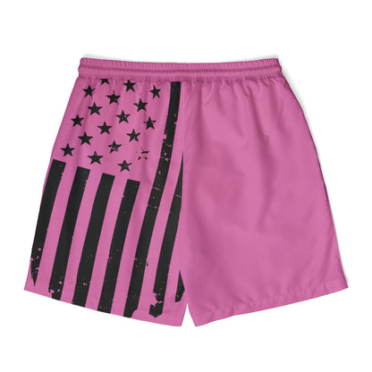 Patriotic Swim Shorts, 4th of July Swimwear, Unisex Beach Shorts, Fireworks Swim Trunks, Summer Pool Wear, Holiday Swim Attire