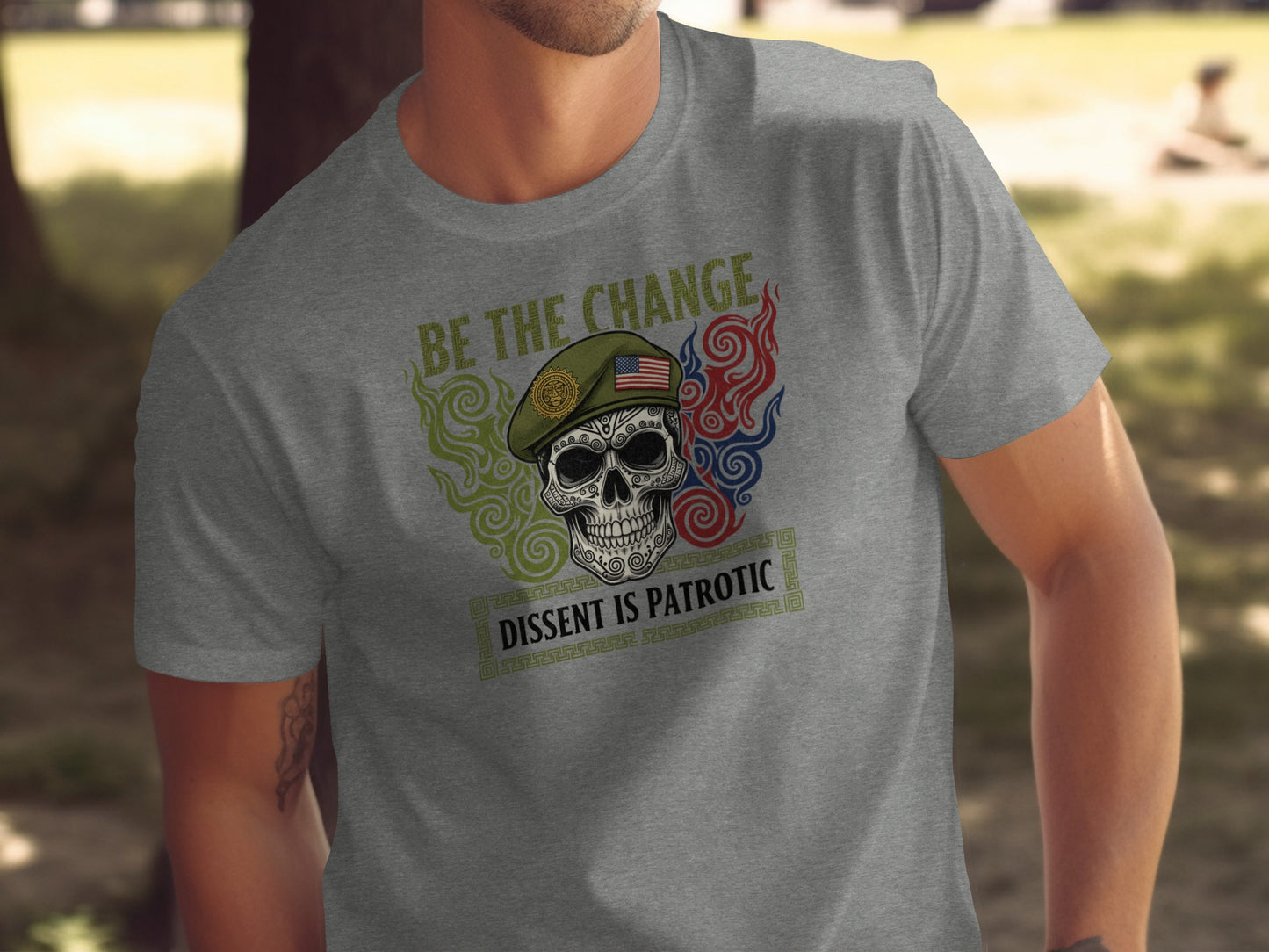 Be the Change Dissent is Patriotic Graphic Shirt