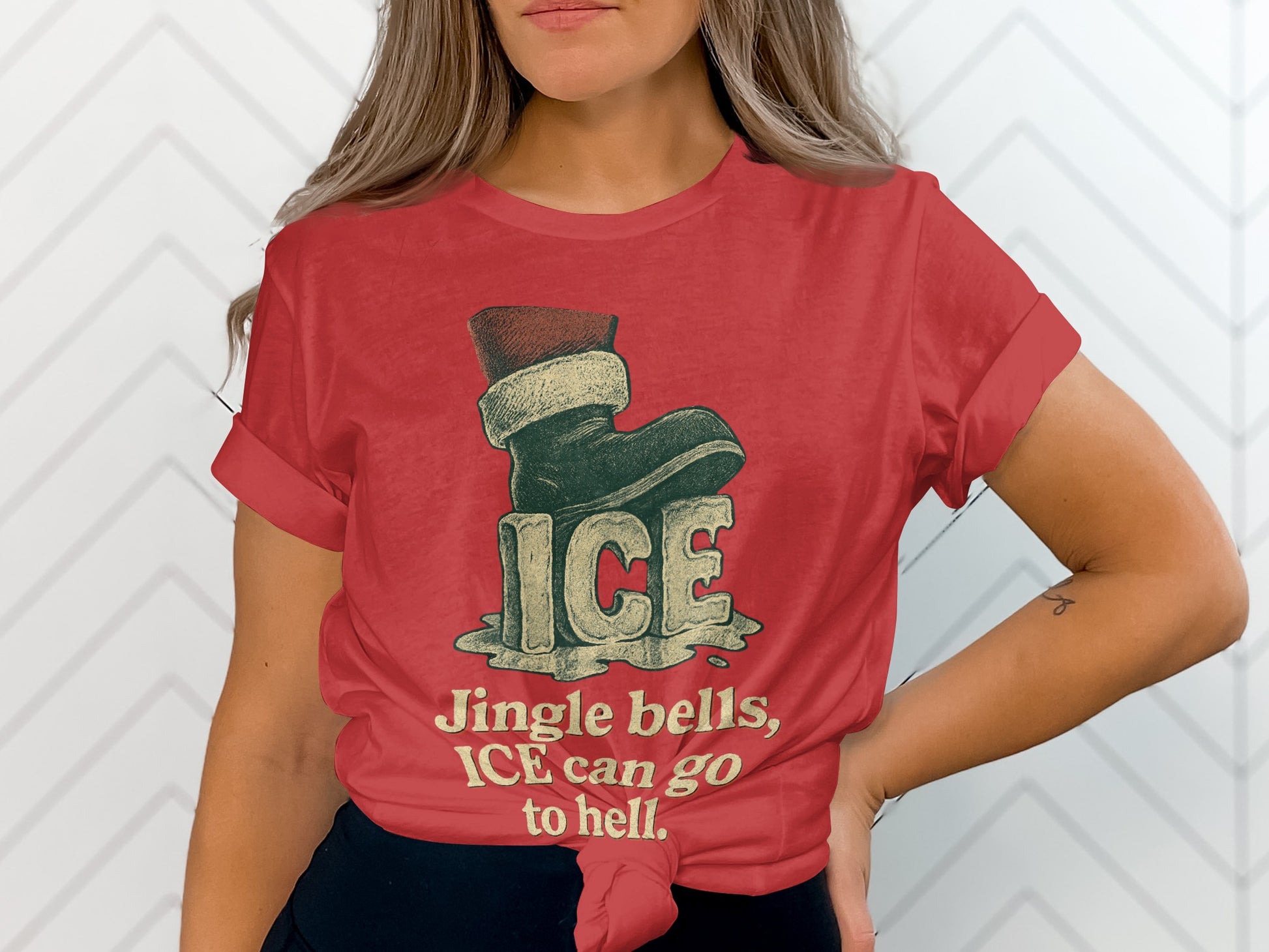 Jingle Bells Ice Can Go To Hell Graphic T-Shirt