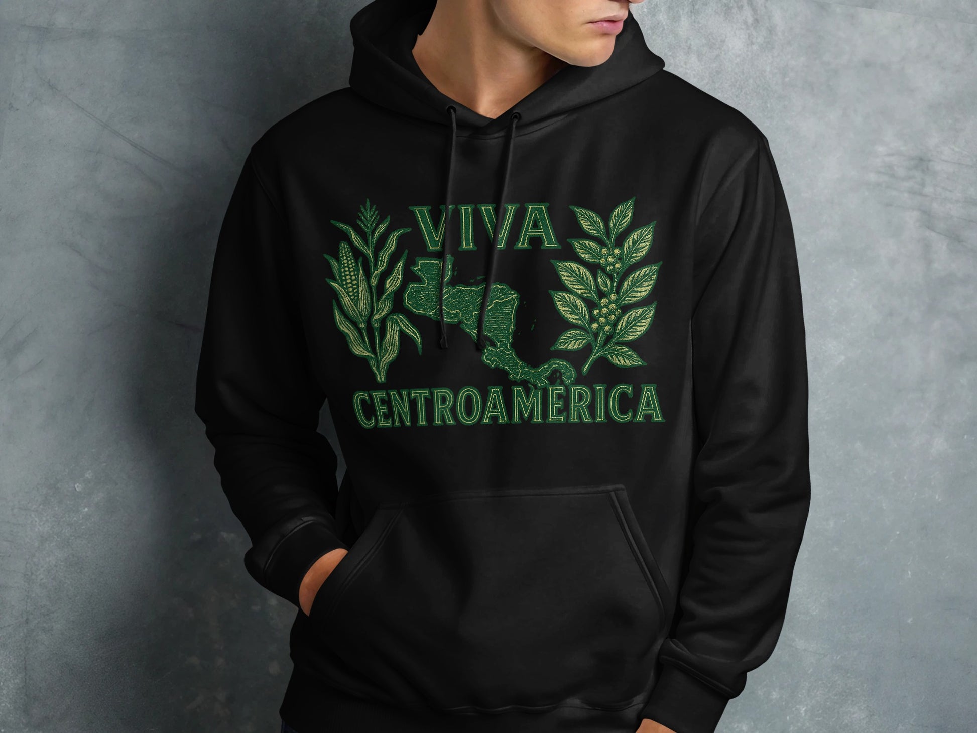 Viva Centroamérica Graphic Black Hoodie product