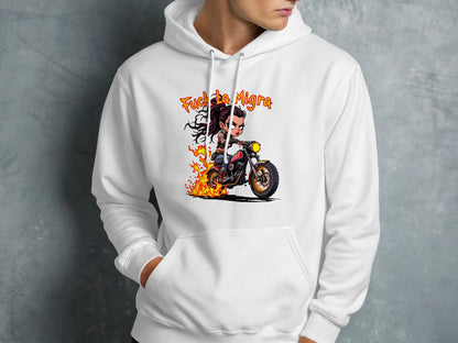 Motorcycle Rider Flame Graphics Hoodie product