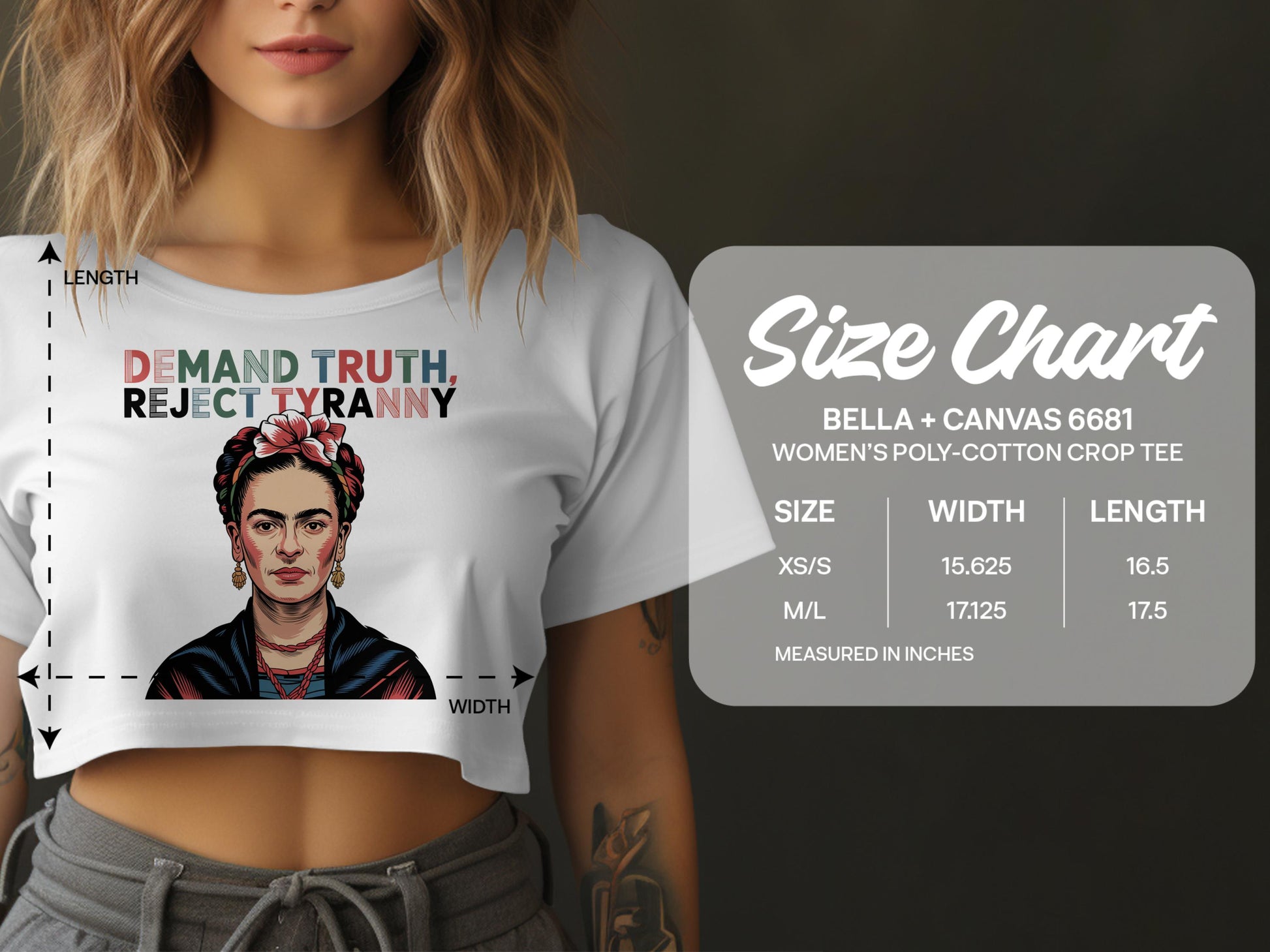Demand Truth Reject Tyranny Graphic Crop Top product
