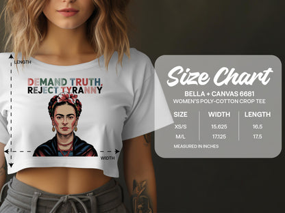 Demand Truth Reject Tyranny Graphic Crop Top product